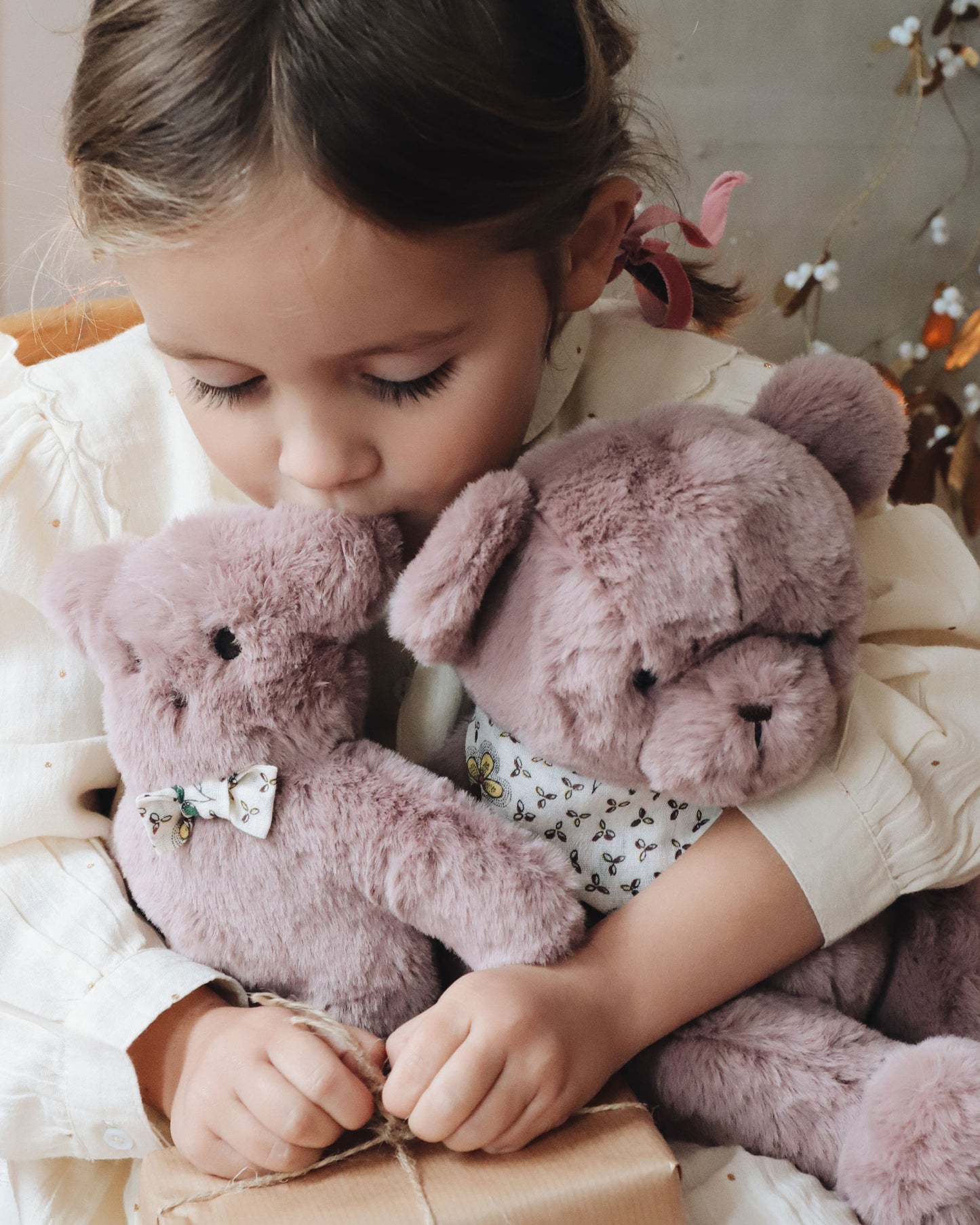 Purple bear plush PAMPLEMOUSSE x EMILE ET IDA