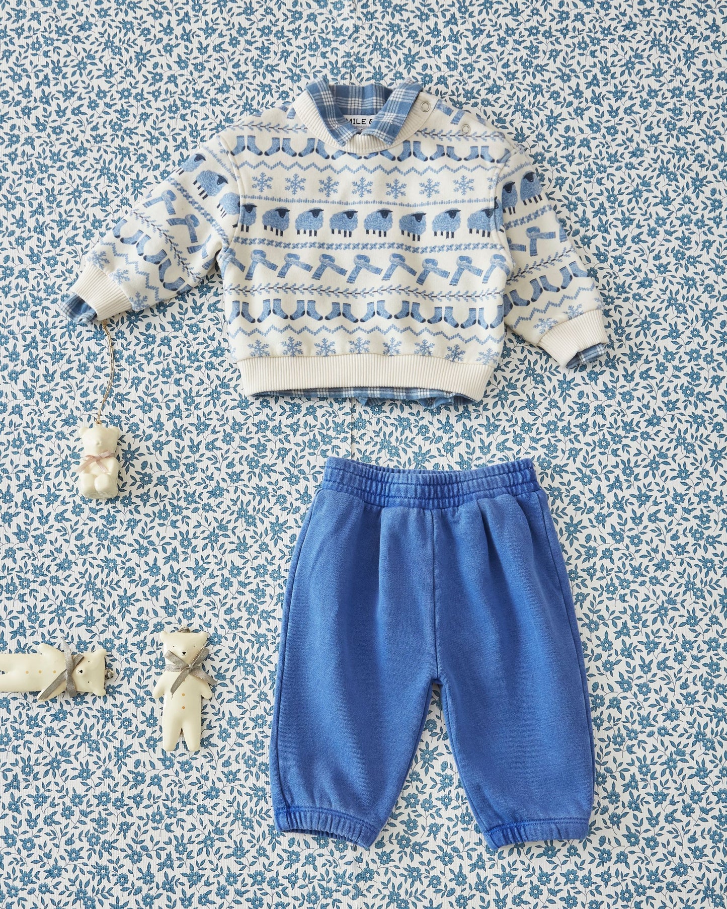 Jogging bébé - Teinture pigmentaire bleu