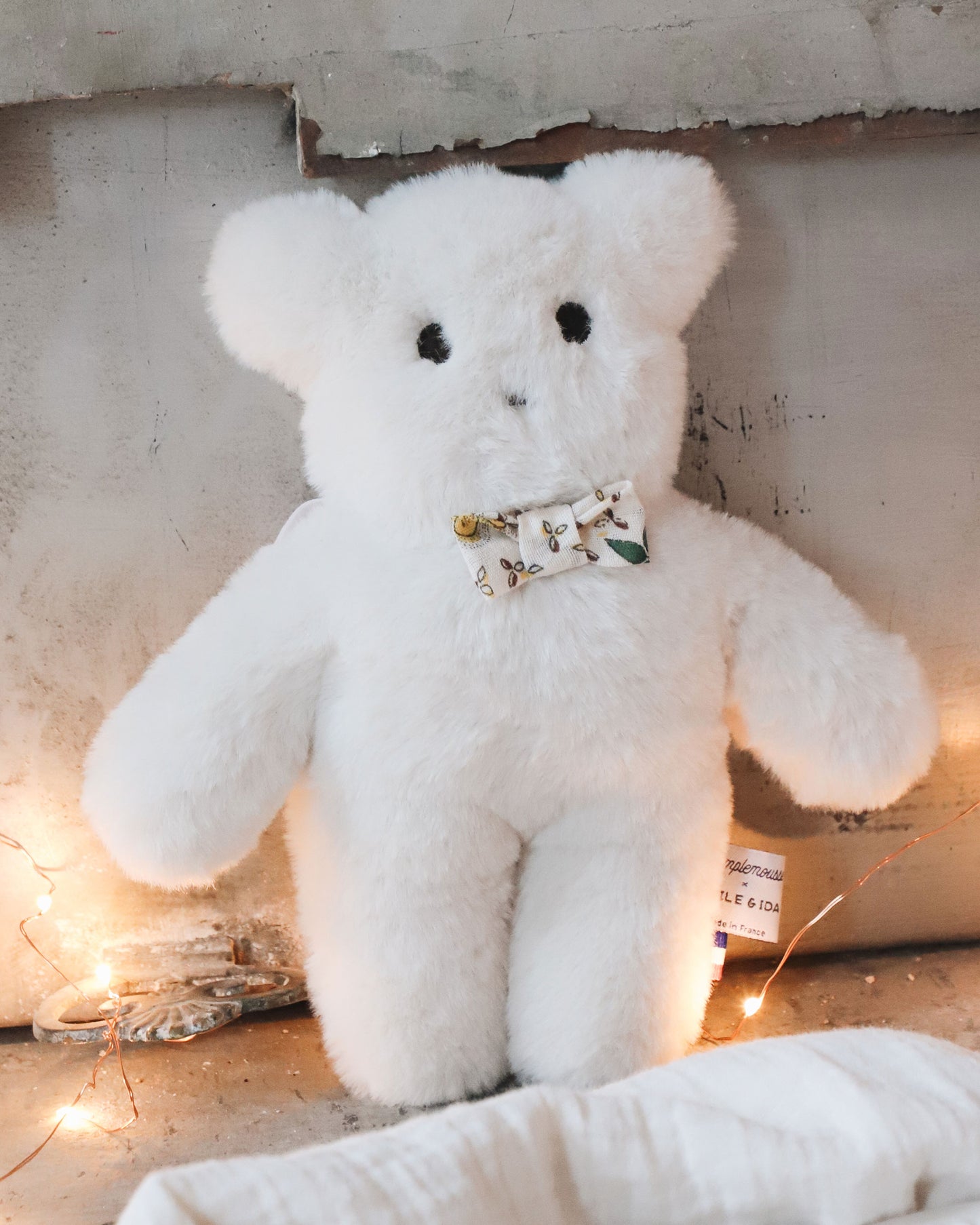 PAMPLEMOUSSE x EMILE ET IDA ecru teddy bear plush
