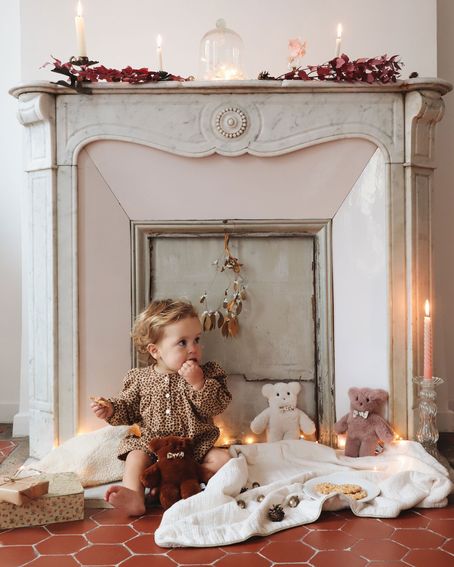 PAMPLEMOUSSE x EMILE ET IDA ecru teddy bear plush
