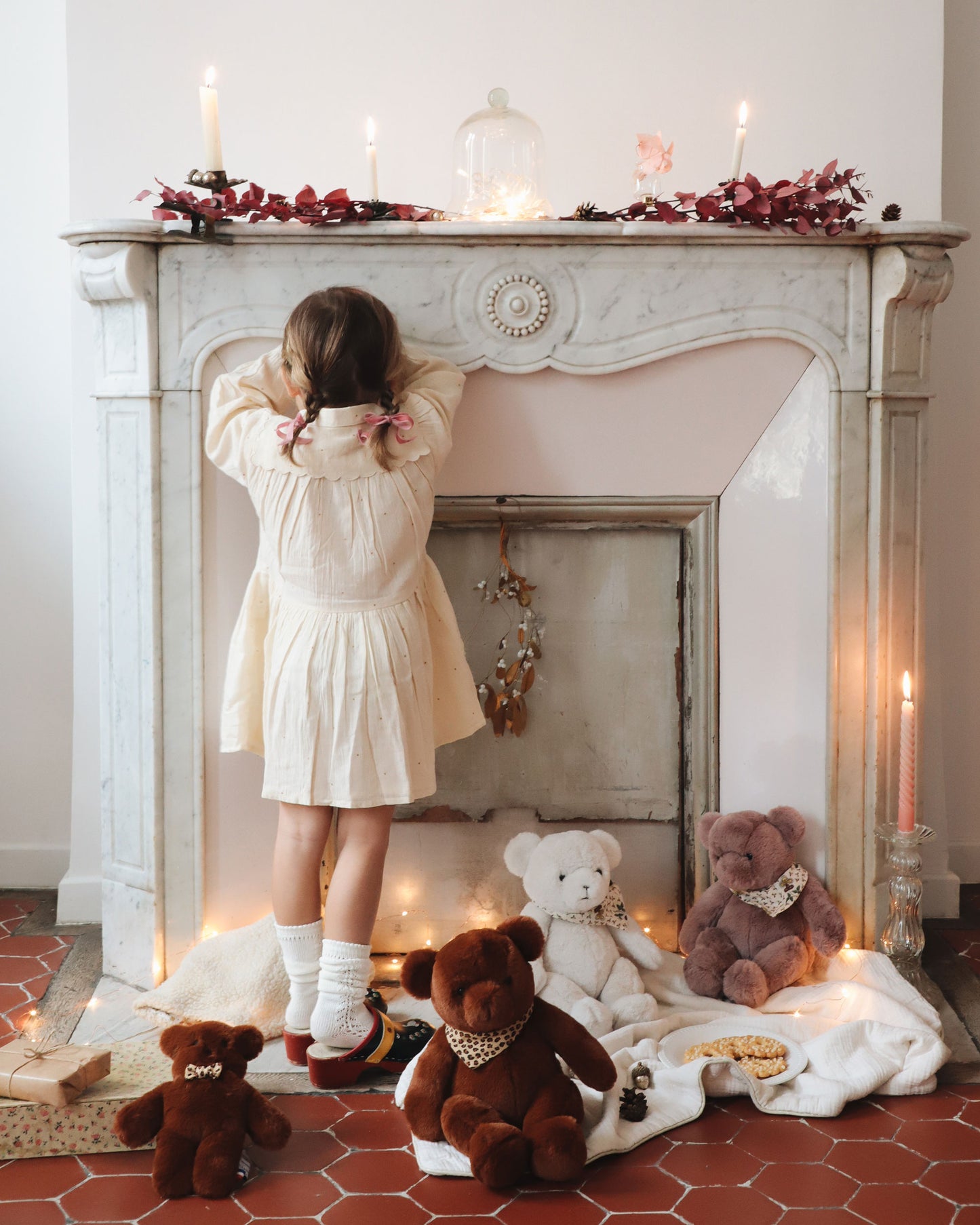 PAMPLEMOUSSE x EMILE ET IDA ecru bear plush