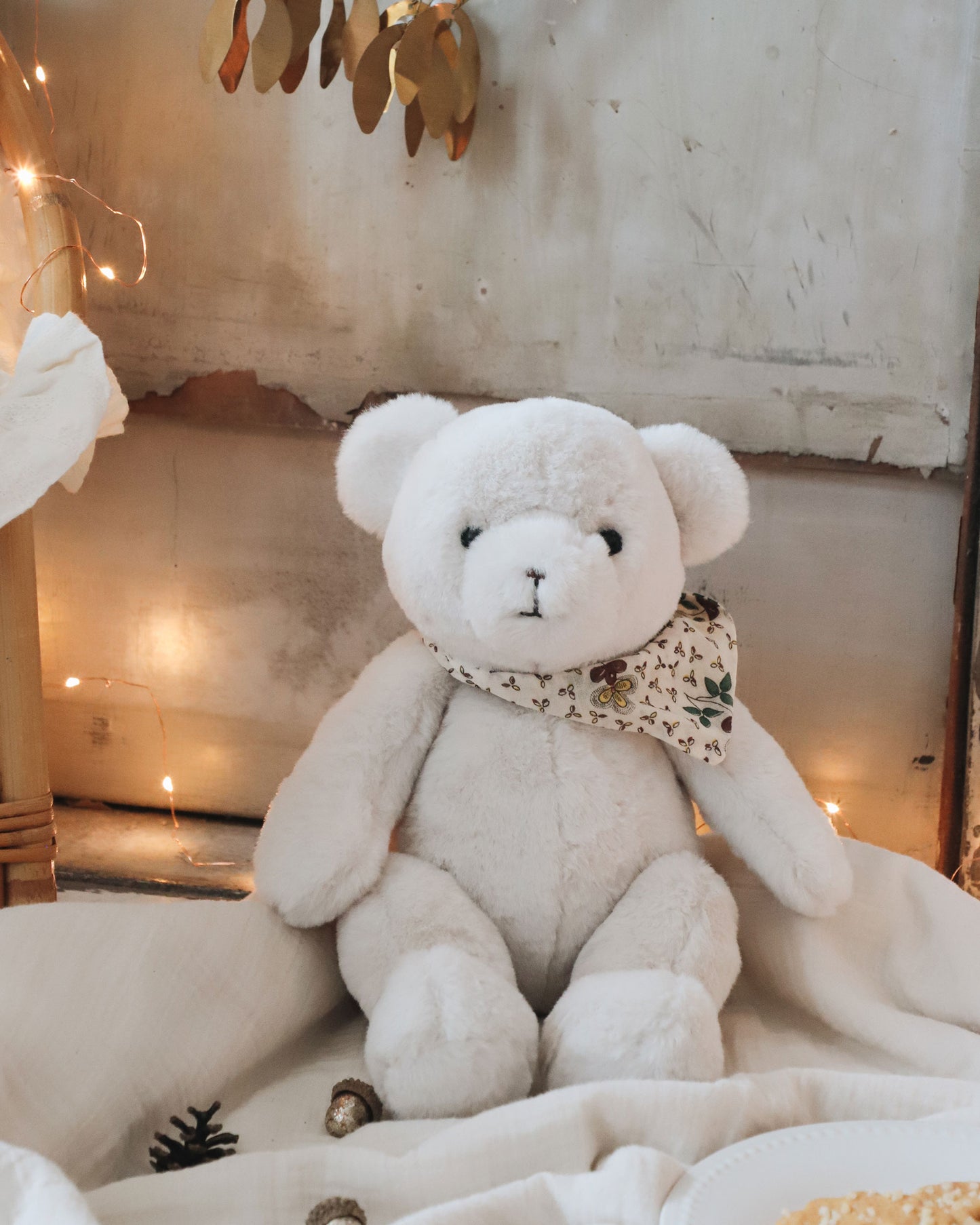 PAMPLEMOUSSE x EMILE ET IDA ecru bear plush