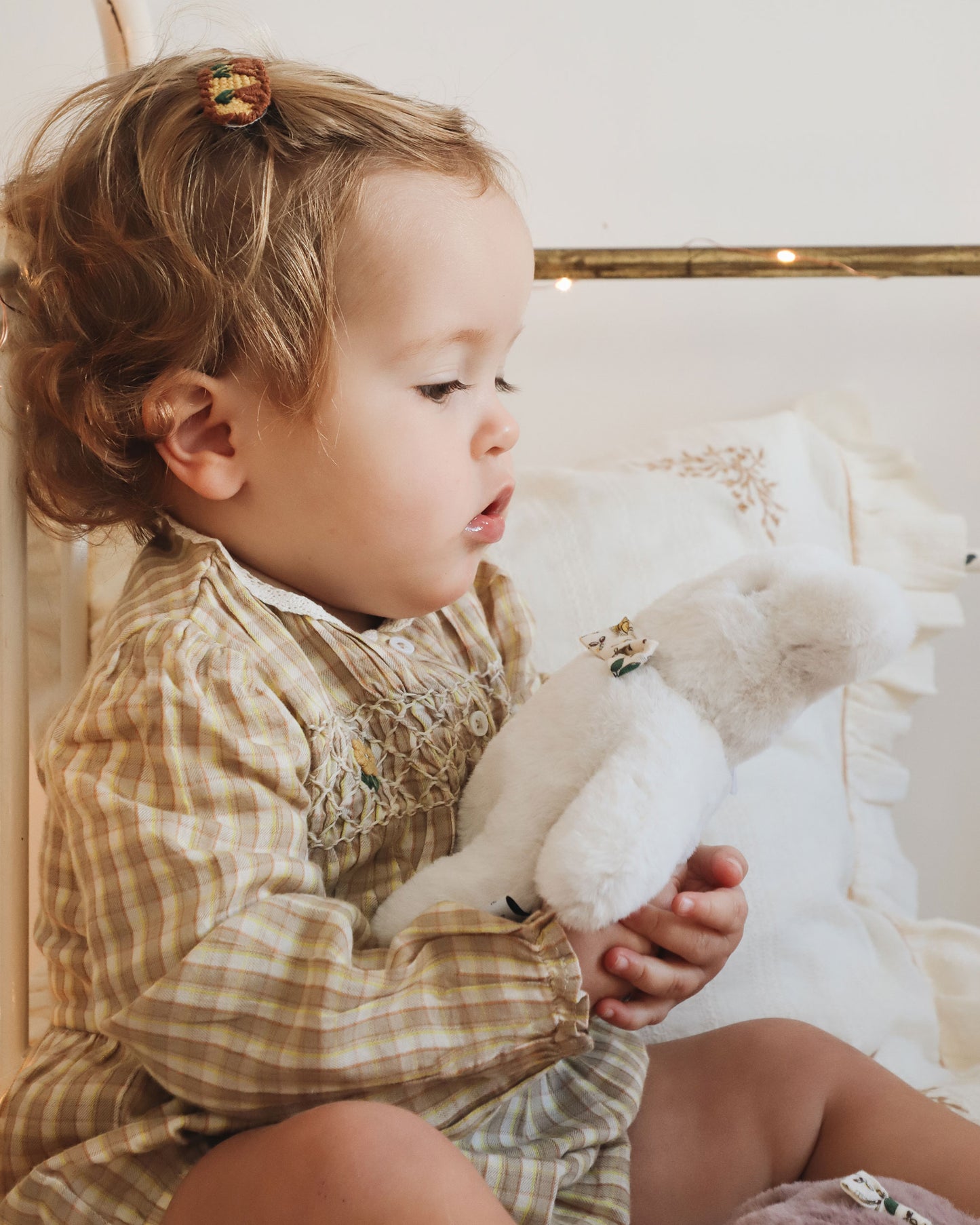 PAMPLEMOUSSE x EMILE ET IDA ecru teddy bear plush