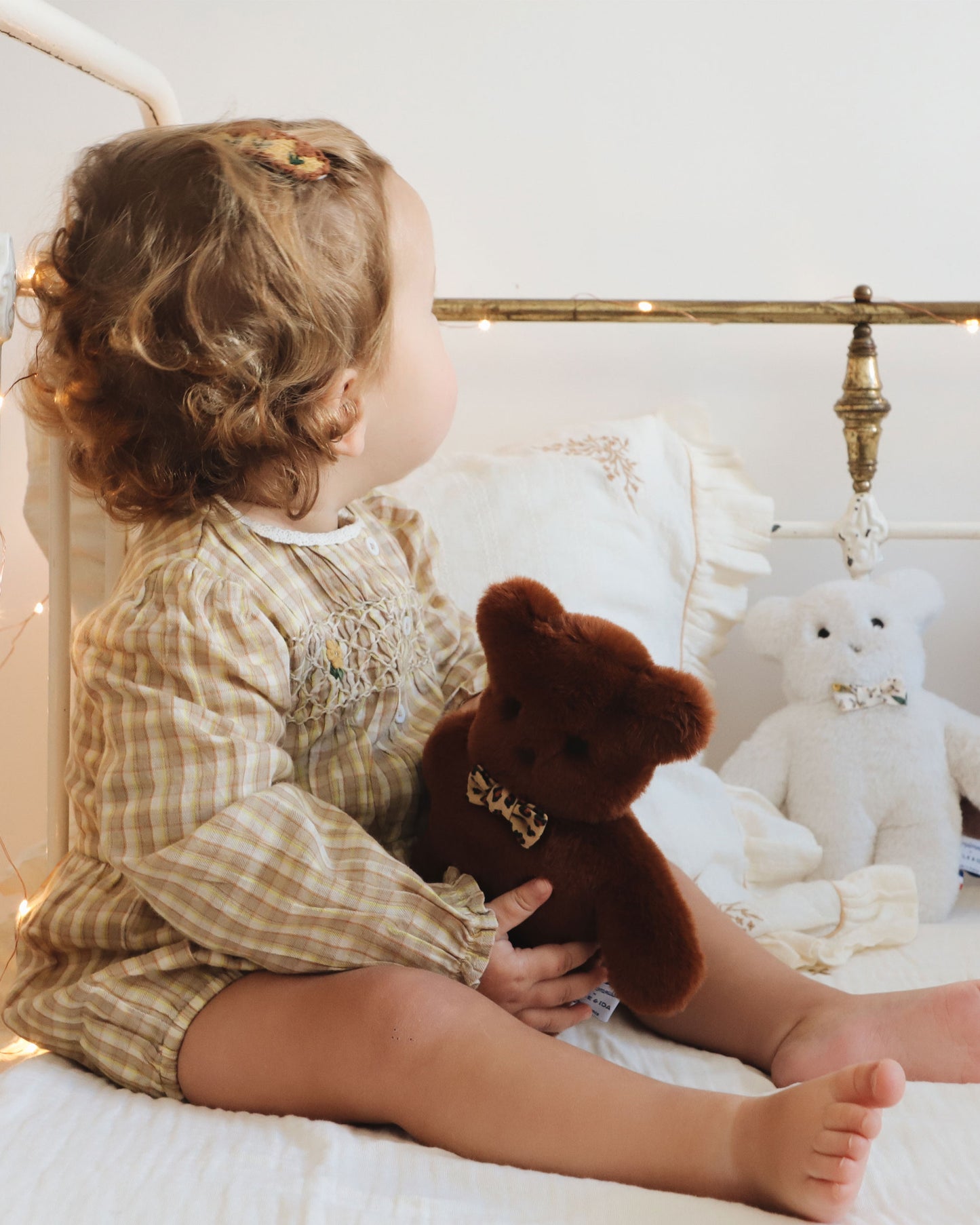 PAMPLEMOUSSE x EMILE ET IDA ecru teddy bear plush