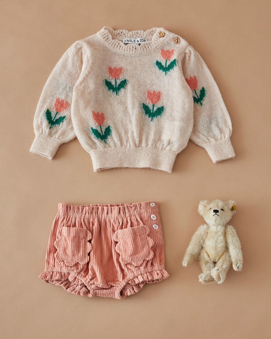Pull enfant - Tulipe rose