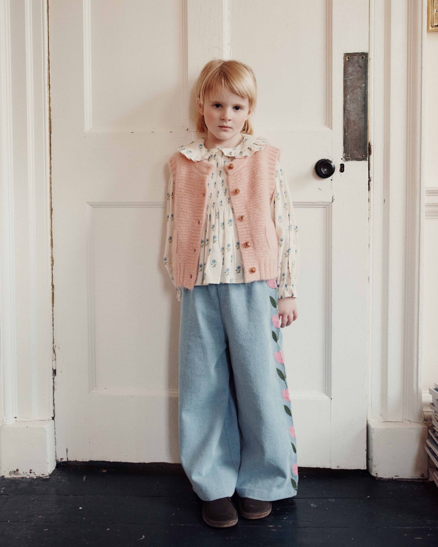 Cardigan sans manches - Rose pâle