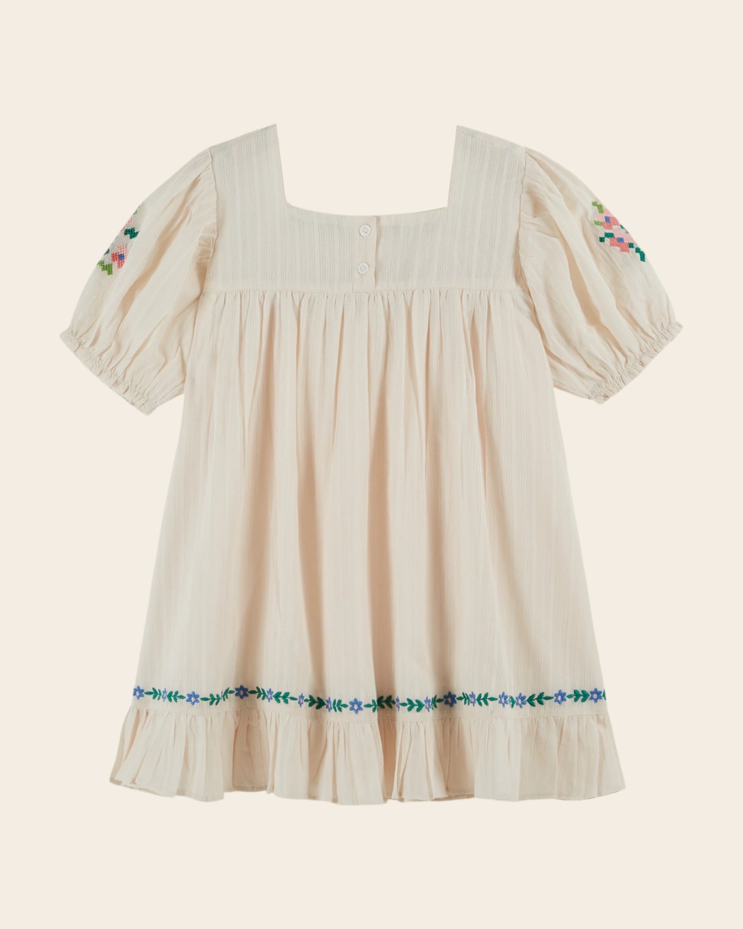 Robe - Brodé crème