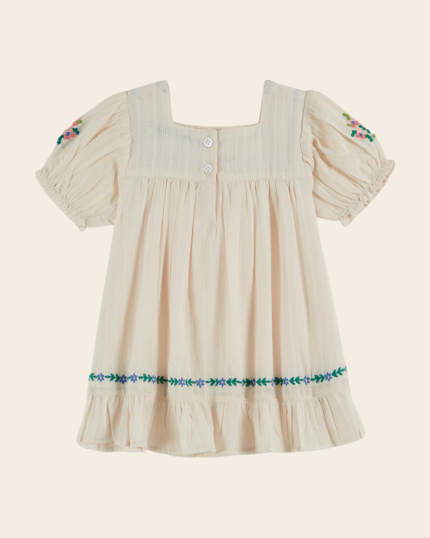 Robe - Brodé crème