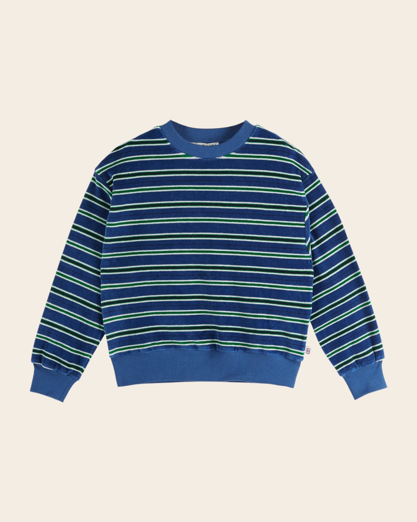 Sweat - Velours bleu et vert